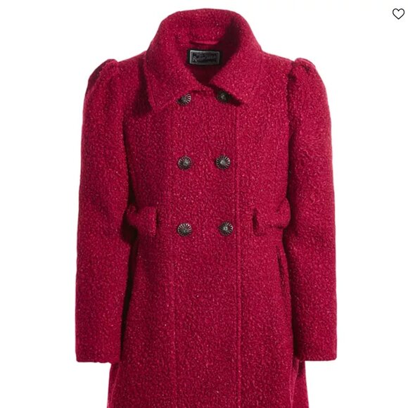 Rothschild Big Girls Red Sparkle Bow Coat (Big Girl XL, 16)